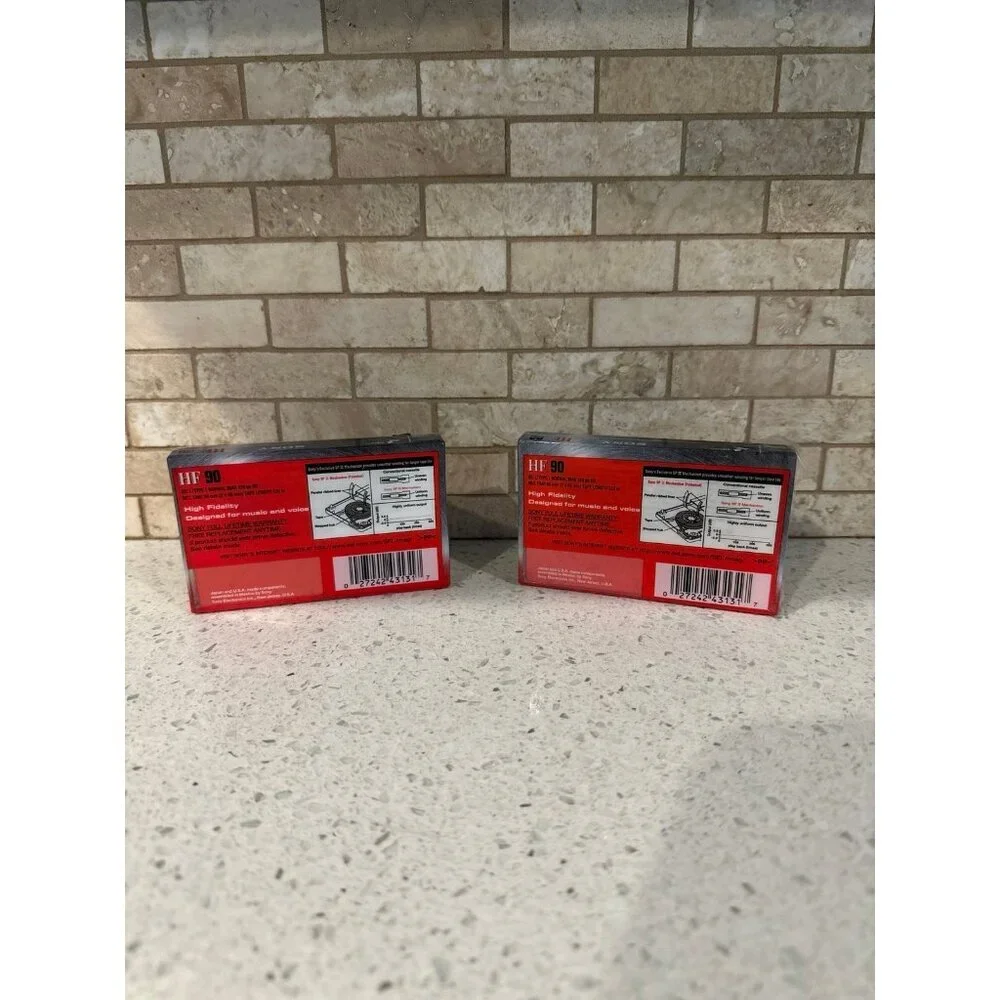 Sealed Unused Blank Hi-Fi Sony Cassette Tape 90‎ Minutes bundle